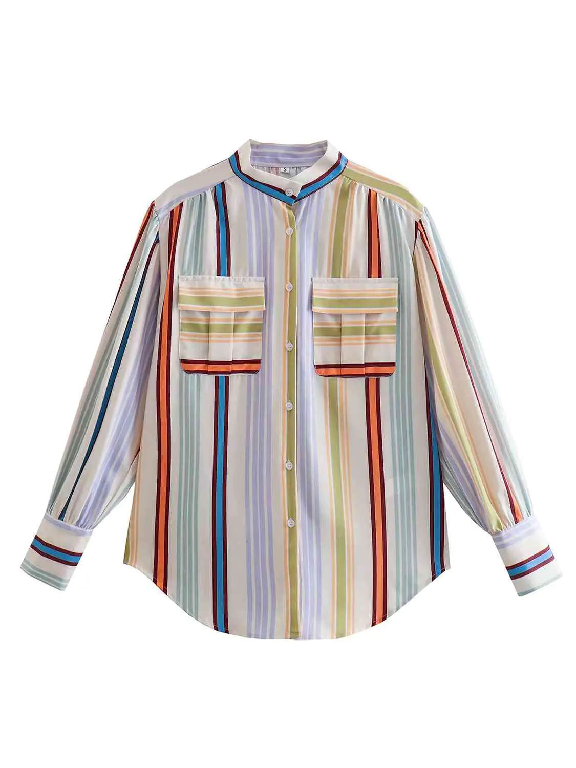 Striped Lantern Sleeve Shirt - RAGIMA Emporium