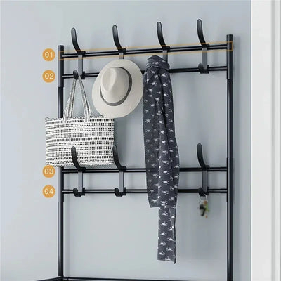 Clothes Hat Hangers Shoe Rack Multi-ayer Shoe Rack Simple Floor Shoes and Hat Racks Load-bearing Living Room Organizer Shelf - RAGIMA Emporium