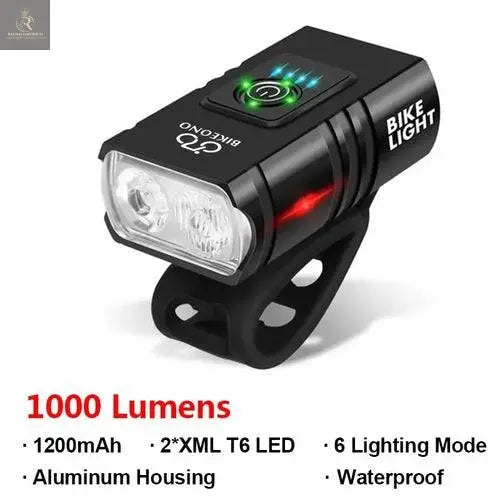 1000LM Bike Light  Headlight T6 Bicycle Flashlight LED USB - RAGIMA Emporium