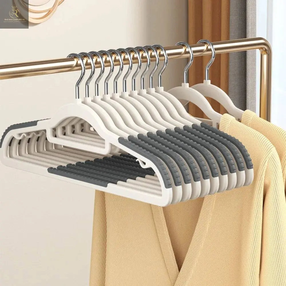 10pcs Home seamless wide shoulder clothes hanger, anti slip and anti - RAGIMA Emporium