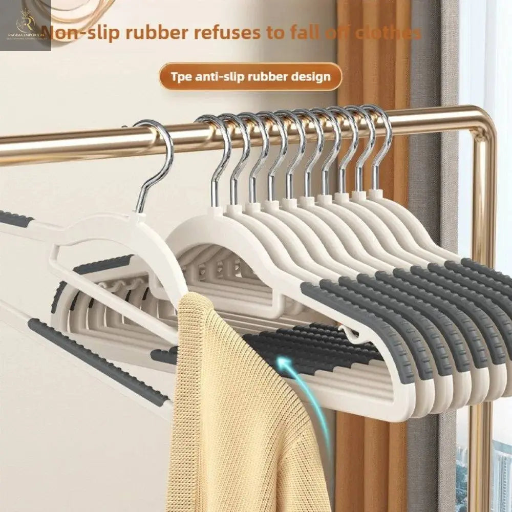 10pcs Home seamless wide shoulder clothes hanger, anti slip and anti - RAGIMA Emporium