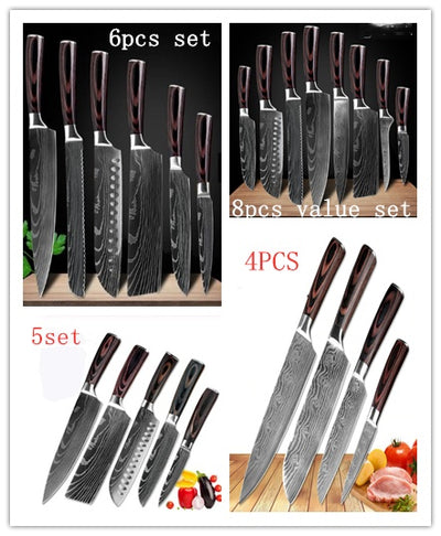 Carpenter's Special Set 6-piece Set 8-piece Set Knife Chef Knife Kitchen Knife Cooking - RAGIMA Emporium