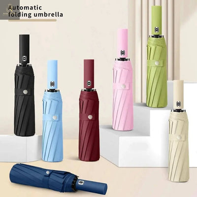 12 Bones Folding umbrella Windproof Sunblock Umbrella Automatic rain - RAGIMA Emporium