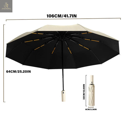 12 Bones Folding umbrella Windproof Sunblock Umbrella Automatic rain - RAGIMA Emporium