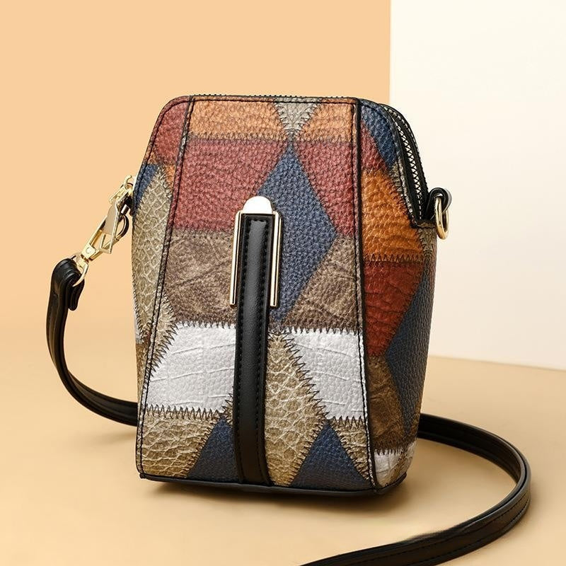 Fashion Soft Leather Stitching Shoulder Bag - RAGIMA Emporium