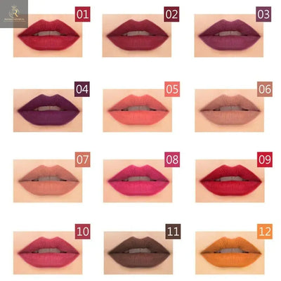 12Pcs Women Waterproof Lipstick Long Lasting Matte Lip Liner Pencil Lip Pen Set - RAGIMA Emporium