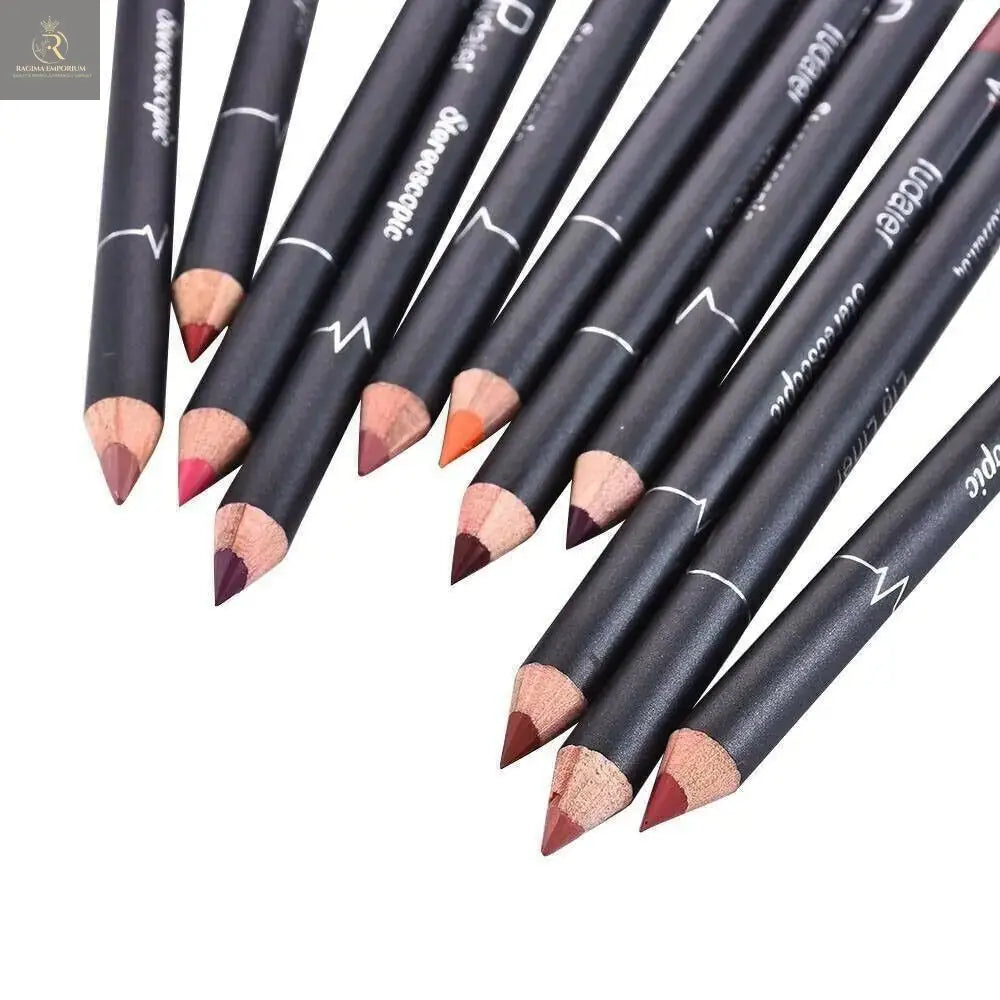 12Pcs Women Waterproof Lipstick Long Lasting Matte Lip Liner Pencil Lip Pen Set - RAGIMA Emporium