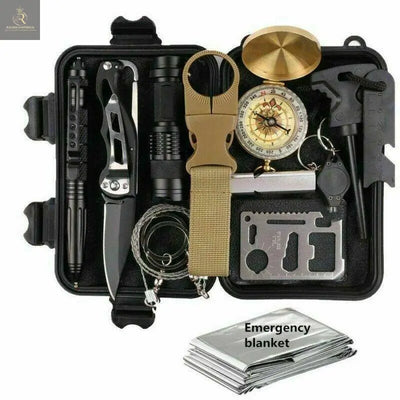 14 in 1 Outdoor Emergency Survival And Safety Gear Kit Camping - RAGIMA Emporium