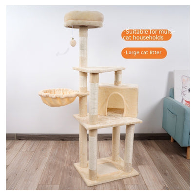 Multi-layer Jumping Platform Wooden Cat Toy Chamfer - RAGIMA Emporium