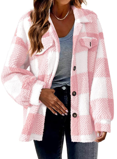 Lamb Fleece Jacket Button Fleece Jacket - RAGIMA Emporium