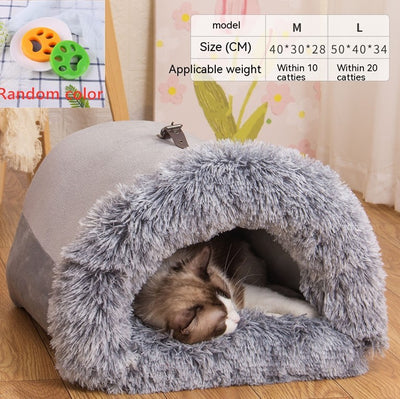 New Splice Portable Pet Nest Portable Autumn And Winter Warm Dog Nest Moisture-proof Long Fur Cat Nest Cross Border Pet Nest - RAGIMA Emporium