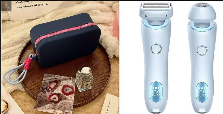 2 In 1 Hair Removal Epilator USB Rechargeable Trimmer Women Body Razor Face Leg Armpit Bikini Hand Pubic Shaver Hair Remover - RAGIMA Emporium