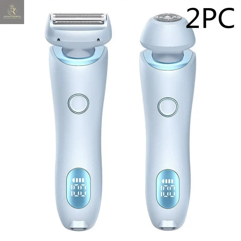 2 In 1 Hair Removal Epilator USB Rechargeable Trimmer Women Body Razor Face Leg Armpit Bikini Hand Pubic Shaver Hair Remover - RAGIMA Emporium