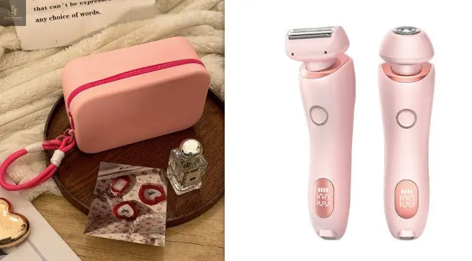 2 In 1 Hair Removal Epilator USB Rechargeable Trimmer Women Body Razor Face Leg Armpit Bikini Hand Pubic Shaver Hair Remover - RAGIMA Emporium