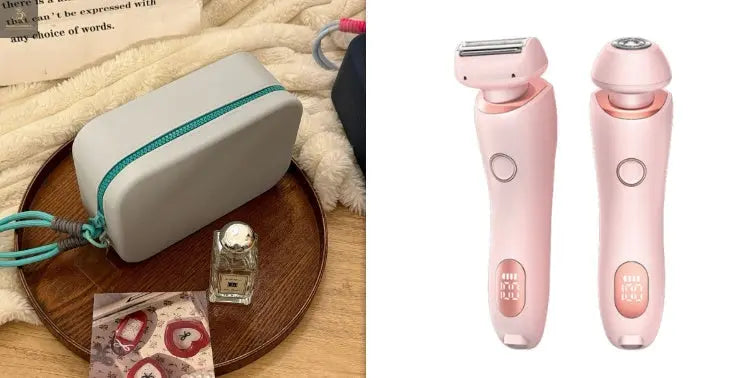 2 In 1 Hair Removal Epilator USB Rechargeable Trimmer Women Body Razor Face Leg Armpit Bikini Hand Pubic Shaver Hair Remover - RAGIMA Emporium