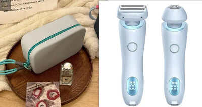 2 In 1 Hair Removal Epilator USB Rechargeable Trimmer Women Body Razor Face Leg Armpit Bikini Hand Pubic Shaver Hair Remover - RAGIMA Emporium