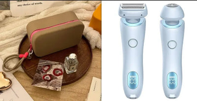 2 In 1 Hair Removal Epilator USB Rechargeable Trimmer Women Body Razor Face Leg Armpit Bikini Hand Pubic Shaver Hair Remover - RAGIMA Emporium