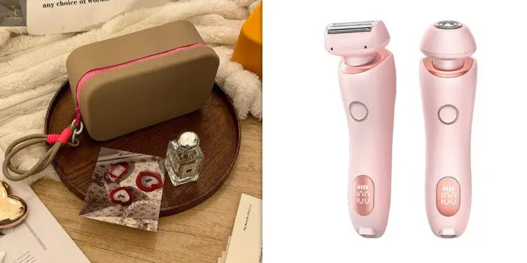 2 In 1 Hair Removal Epilator USB Rechargeable Trimmer Women Body Razor Face Leg Armpit Bikini Hand Pubic Shaver Hair Remover - RAGIMA Emporium