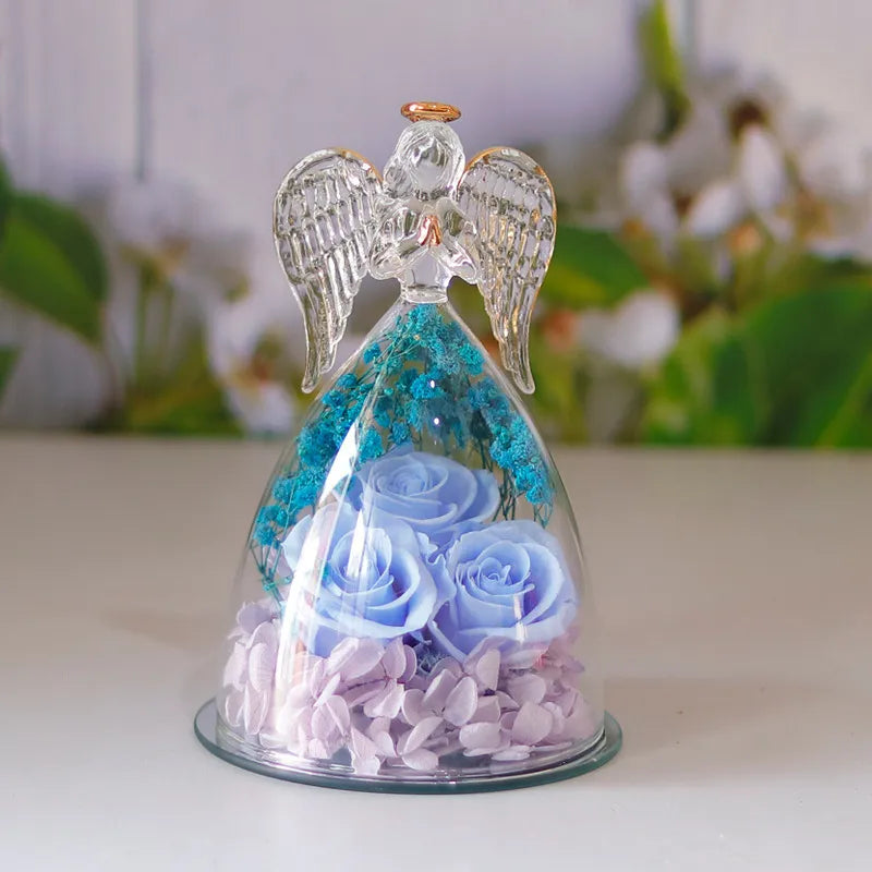 Eternal Rose Gift Box – Angel Glass Cover Decor - RAGIMA Emporium