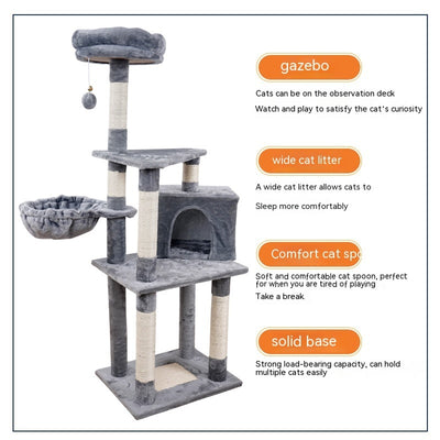 Multi-layer Jumping Platform Wooden Cat Toy Chamfer - RAGIMA Emporium