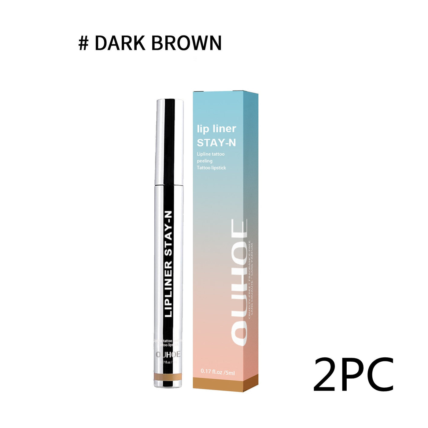 Lip Liner Pen Dark Brown Waterproof Long Lasting Plump Soft Lip Gloss Makeup Cosmetics - RAGIMA Emporium