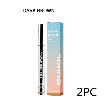 Lip Liner Pen Dark Brown Waterproof Long Lasting Plump Soft Lip Gloss Makeup Cosmetics - RAGIMA Emporium