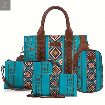 4Pcs Women's Tote Bag, Retro Work Bag Lightweight, Bohemian Style Tote Bag - Not Shipped On Weekends - Prohibited Sales Platforms - Temu, Walmart - RAGIMA Emporium