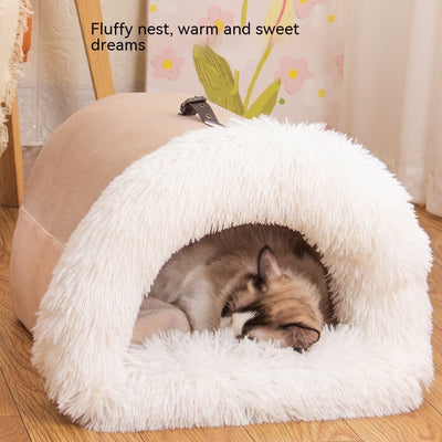 New Splice Portable Pet Nest Portable Autumn And Winter Warm Dog Nest Moisture-proof Long Fur Cat Nest Cross Border Pet Nest - RAGIMA Emporium