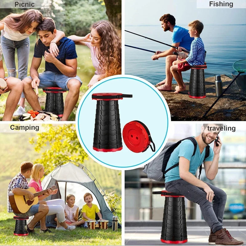 Portable Round Folding Chair Accordion Chair Height Adjustment Simple Tool Elephant Swing Playground Queue Chair Portable Round - RAGIMA Emporium