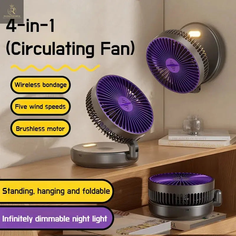 6 Inch Multifunctional Foldable Glow-in-the-dark Fan Desktop USB Mute - RAGIMA Emporium