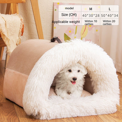 New Splice Portable Pet Nest Portable Autumn And Winter Warm Dog Nest Moisture-proof Long Fur Cat Nest Cross Border Pet Nest - RAGIMA Emporium