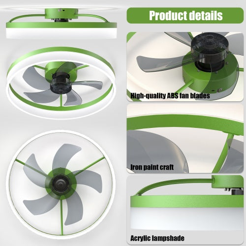 Ceiling Fan With Light Dimmable LED Recessed Mount Slim Modern Ceiling Fan Unavailable Platforms- Temu - RAGIMA Emporium