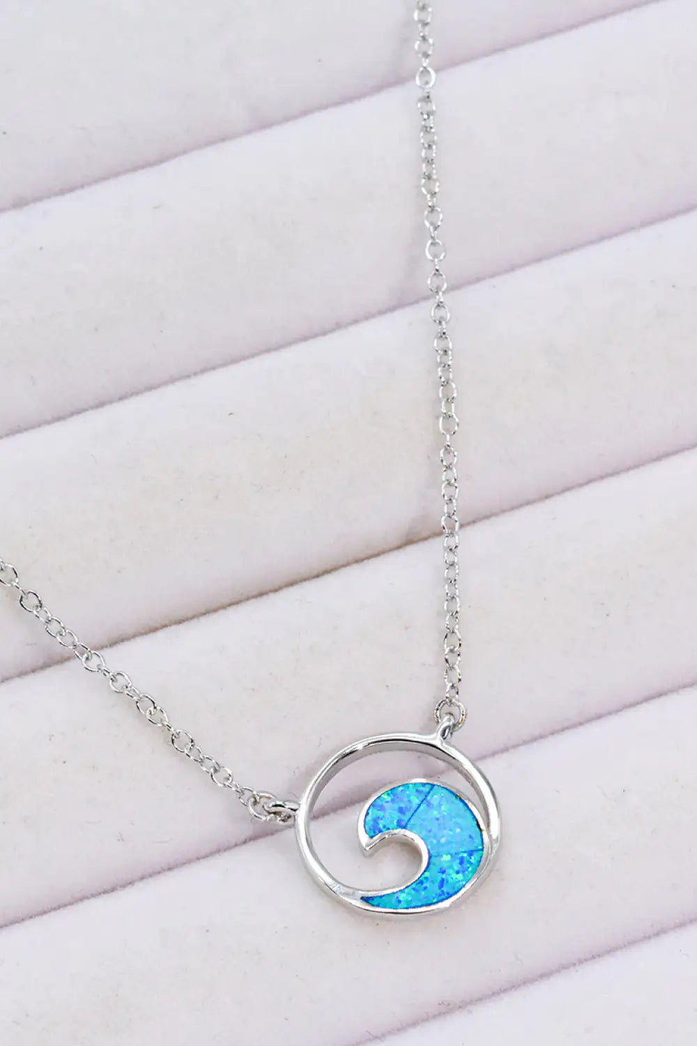 Opal Wave Pendant Necklace - RAGIMA Emporium