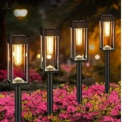 8 Pack Outdoor Solar Pathway Lights  Warm White For Garden Driveway Pathway Decoration  IP65 Waterproof - RAGIMA Emporium