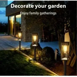 8 Pack Outdoor Solar Pathway Lights  Warm White For Garden Driveway Pathway Decoration  IP65 Waterproof - RAGIMA Emporium