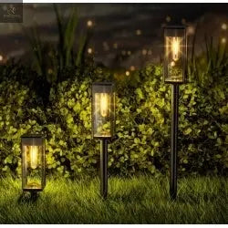 8 Pack Outdoor Solar Pathway Lights  Warm White For Garden Driveway Pathway Decoration  IP65 Waterproof - RAGIMA Emporium