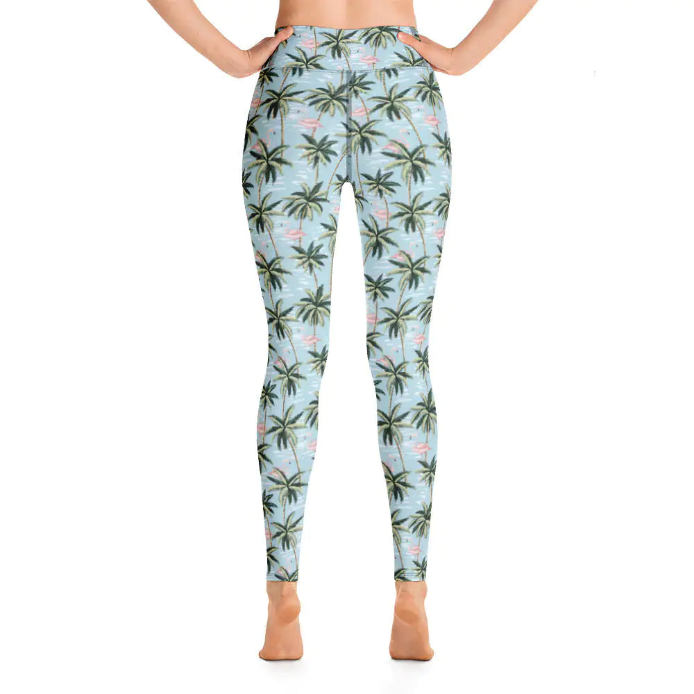 Womens Tropical Flamingo Yoga Leggings - RAGIMA Emporium