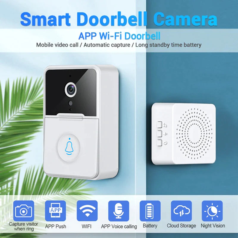 Wireless Security Smart WiFi Doorbell Intercom Video Camera Door Ring Bell Chime - RAGIMA Emporium