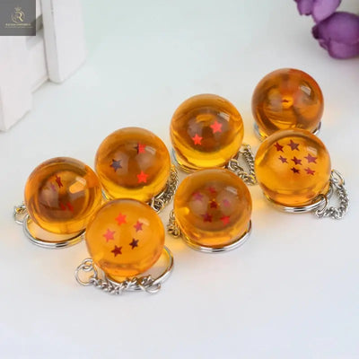 Anime Dragon 1-7 Stars Balls Keychain Charms Gokus Bead Pendant Key - RAGIMA Emporium