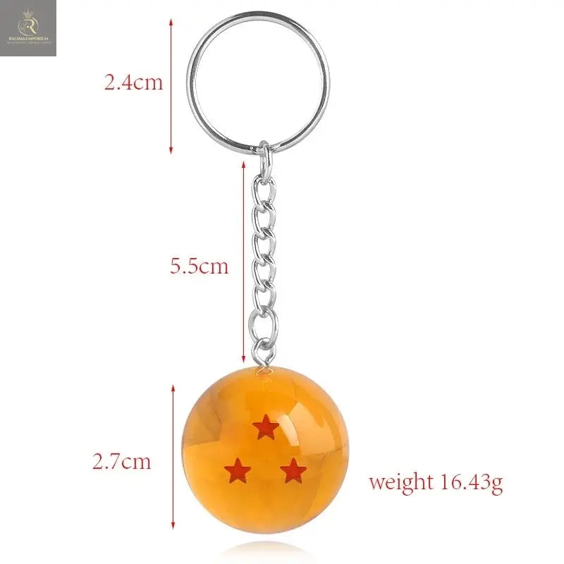 Anime Dragon 1-7 Stars Balls Keychain Charms Gokus Bead Pendant Key - RAGIMA Emporium