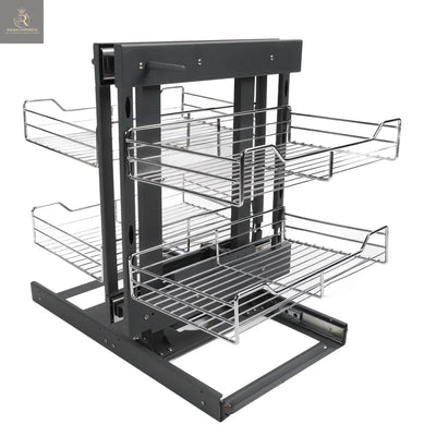 Blind Corner Pull Out Organizer 800mm Slide Out Kitchen Cabinet Organizer for Seasoning Dish - RAGIMA Emporium