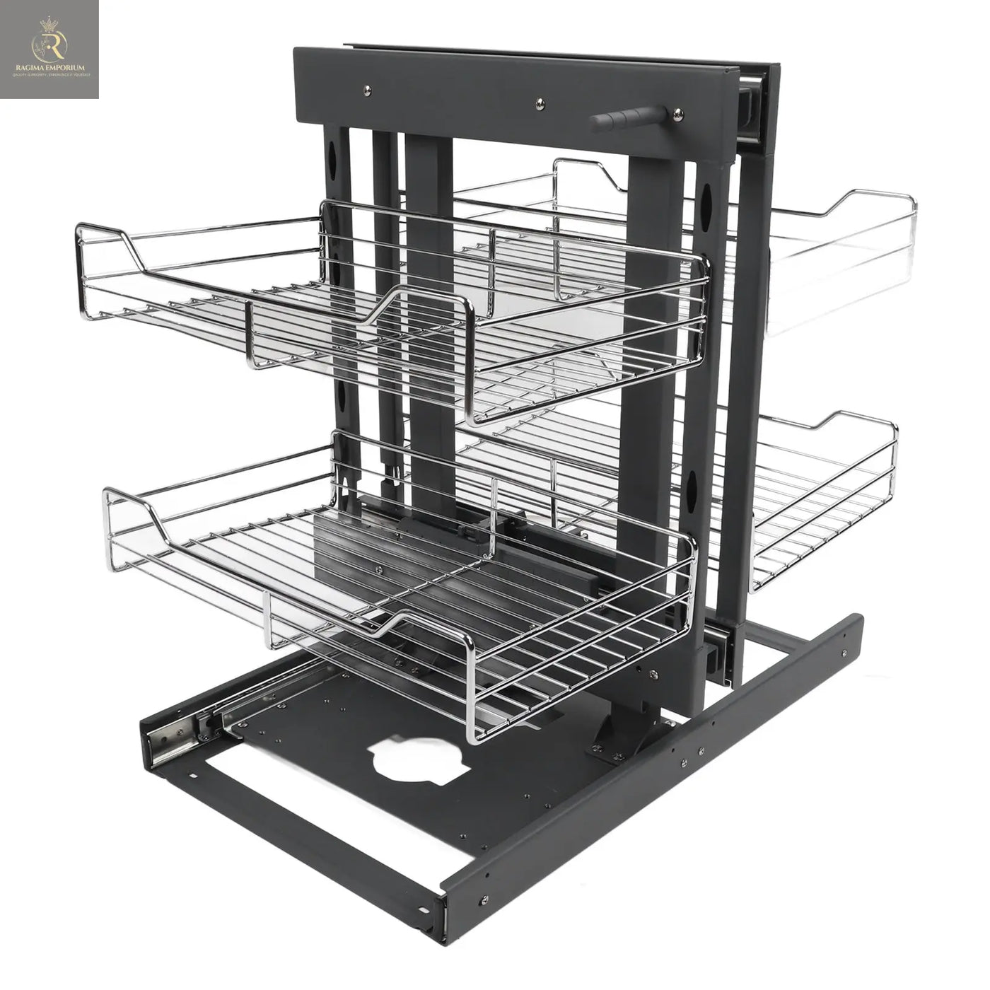 Blind Corner Pull Out Organizer 800mm Slide Out Kitchen Cabinet Organizer for Seasoning Dish - RAGIMA Emporium