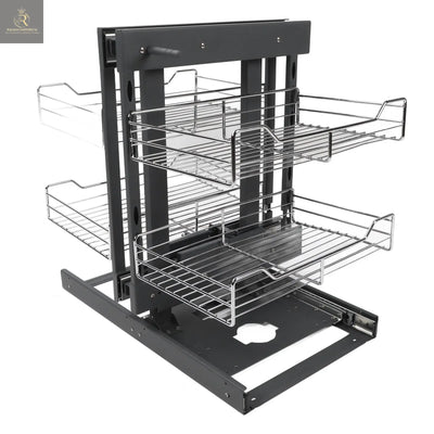 Blind Corner Pull Out Organizer 800mm Slide Out Kitchen Cabinet Organizer for Seasoning Dish - RAGIMA Emporium