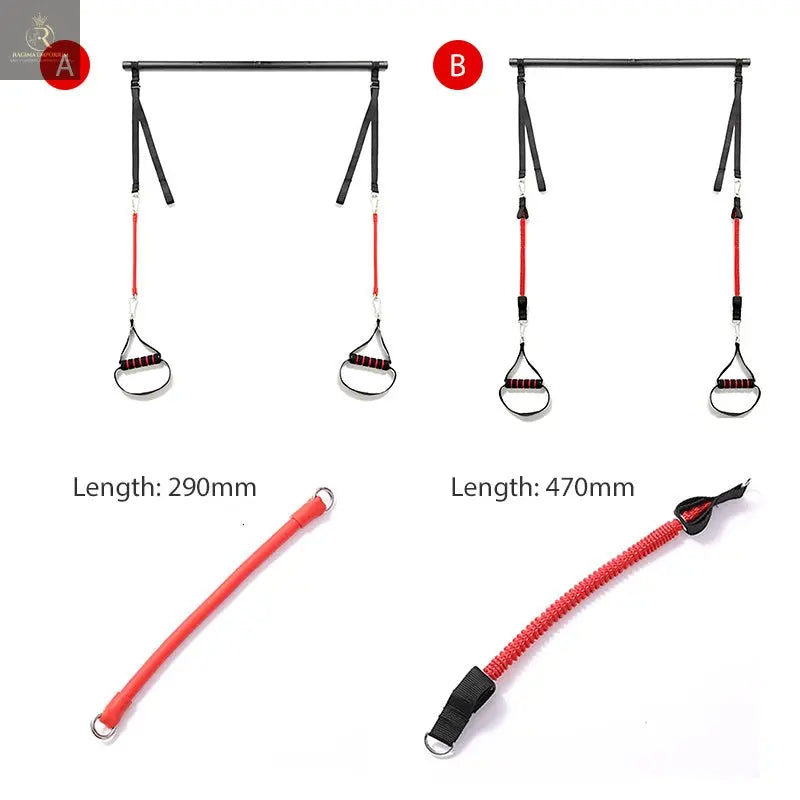 Body Workout Trainer Bar with Resistance Bands Rubber Buckles - RAGIMA Emporium