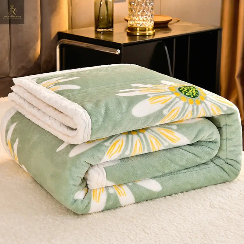 Cashmere Three-layer Blanket Thickened Warm Feather Silk Blanket - RAGIMA Emporium