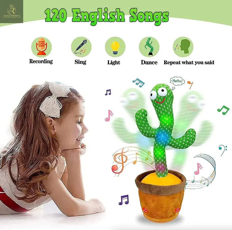 Dancing Cactus Plush Toy Doll Electronic Recording Shake With Song Funny Gift US - RAGIMA Emporium