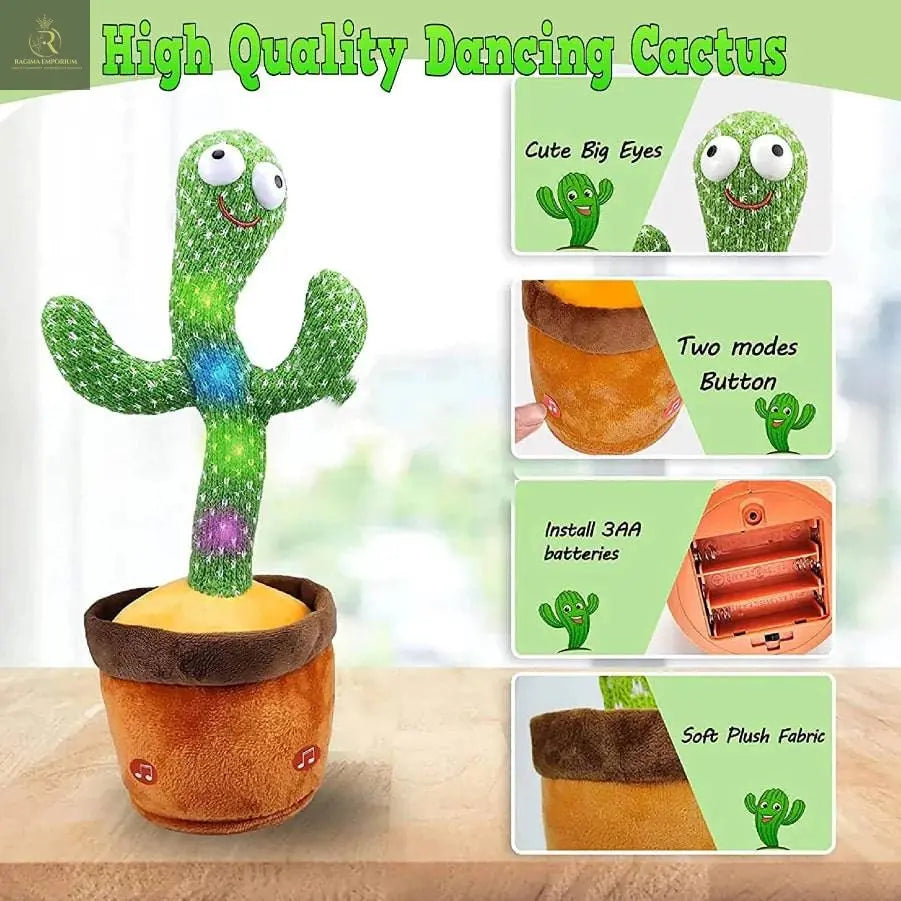 Dancing Cactus Plush Toy Doll Electronic Recording Shake With Song Funny Gift US - RAGIMA Emporium