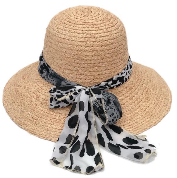 Raffia Leopard Sun Hat - RAGIMA Emporium