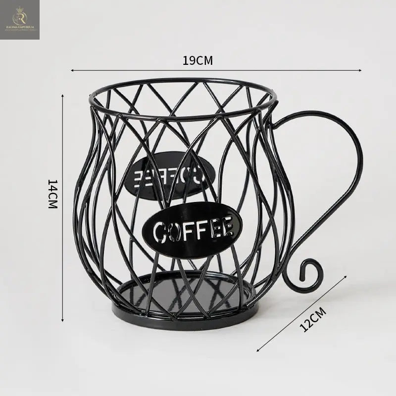 Desktop Nordic Style Coffee Capsule Storage Box Metal Office And Dormitory Large Capacity Basket Iron Art - RAGIMA Emporium