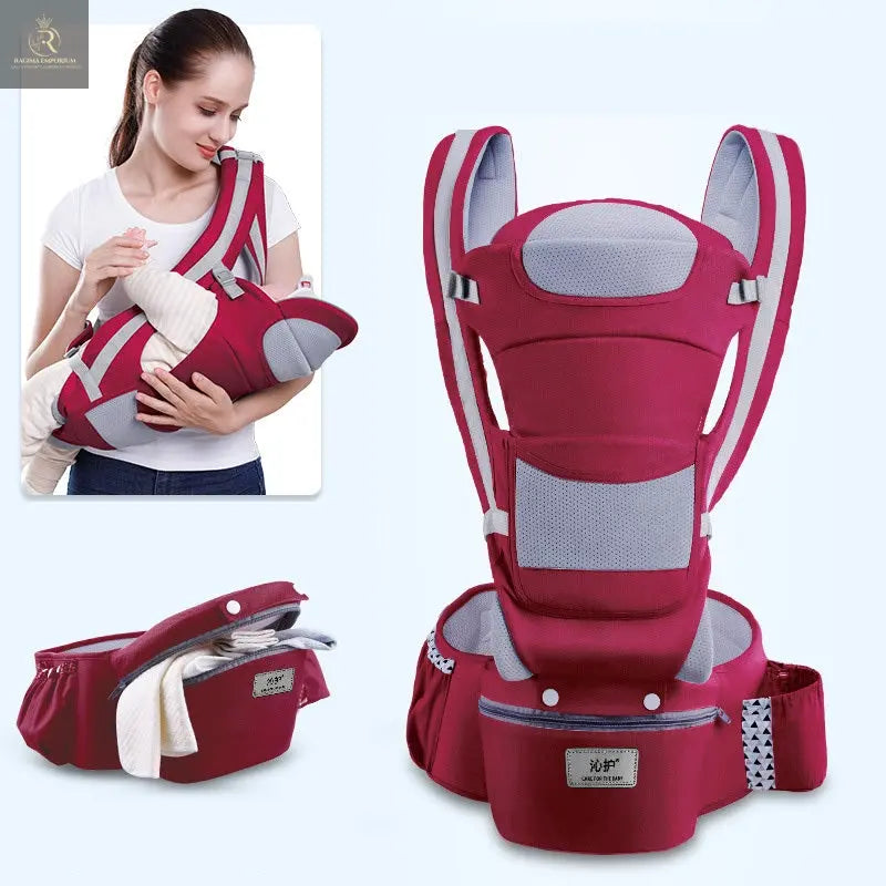 Ergonomic Baby Carrier Infant Baby Hipseat Carrier 3 In 1 Front Facing Ergonomic Kangaroo Baby Wrap Sling - RAGIMA Emporium